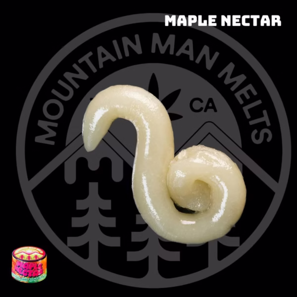 Mountain Man live rosin, Maple Nectar live rosin, living soil cannabis concentrate, solventless live rosin, premium live rosin, organic cannabis extract, sweet terpene concentrates, Cannabis Exotic Dispensary concentrates