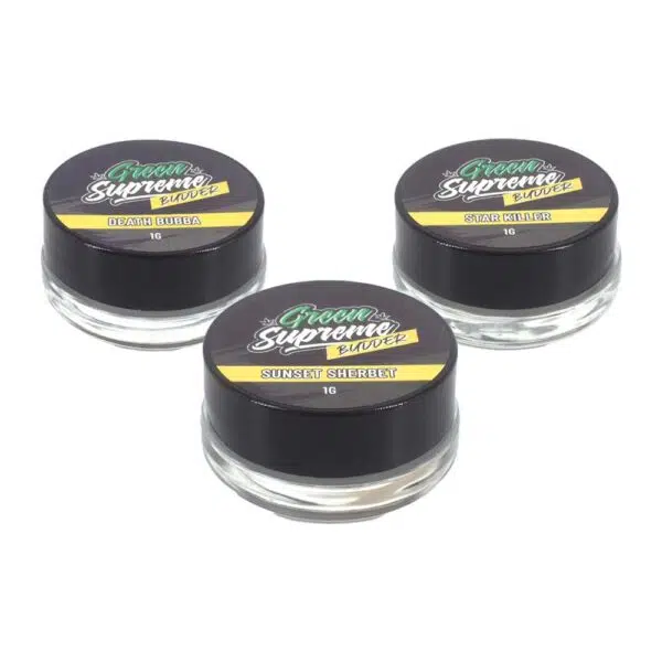 Green Supreme budder, budder cannabis concentrate, mix and match budder, premium cannabis concentrates, discreet cannabis shipping, Cannabis Exotic Dispensary