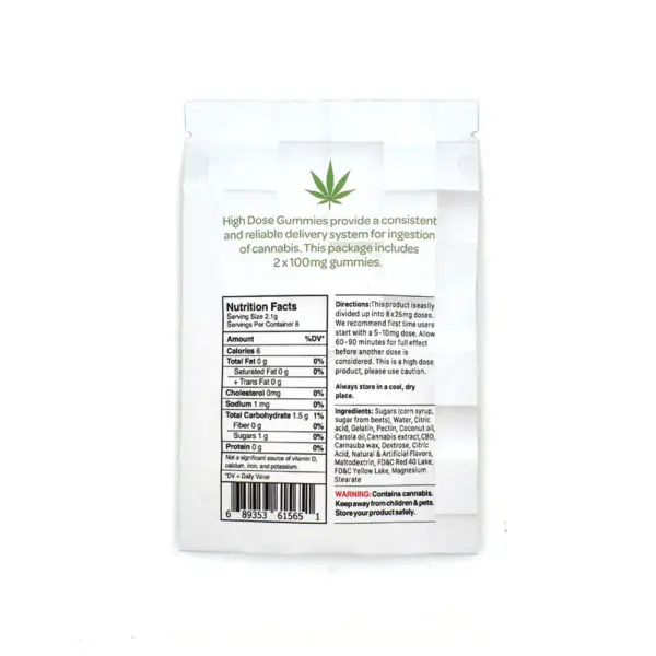 High Dose – Cannabis Fruit Gummies (200mg / 800mg / 1600mg THC/CBD)