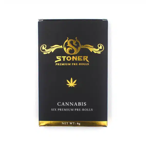 Stoner Premium Pre-Rolls, Stoner pre-roll pack, 6 pack cannabis pre-rolls, premium pre-rolled joints, Cannabis Exotic Dispensary pre-rolls, smooth cannabis joints, ready-to-smoke cannabis, balanced cannabis pre-rolls, discreet cannabis shipping, adult-use cannabis pre-rolls,