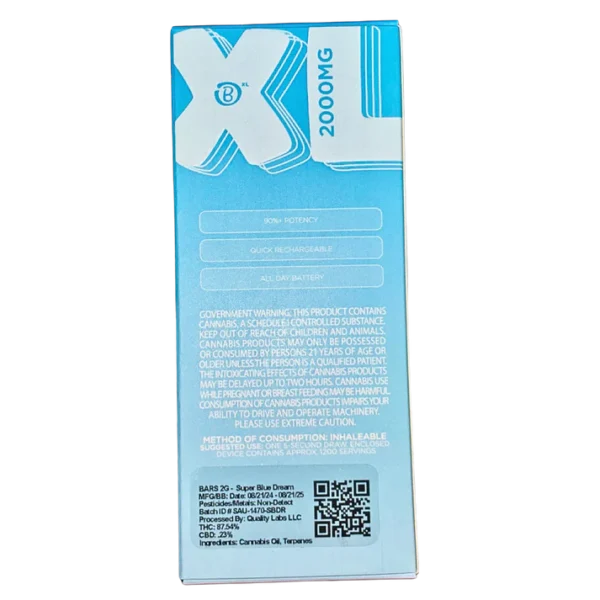 BARS XL Super Blue Dream disposable, Super Blue Dream 2g disposable, blueberry cannabis vape, uplifting disposable vape, creative cannabis vape, high potency disposable vape, draw activated vape pen, long lasting disposable vape, premium cannabis vape, Cannabis Exotic Dispensary vape, CED disposable products, discreet cannabis shipping BARS XL Super Blue Dream disposable, Super Blue Dream 2g disposable, blueberry cannabis vape, uplifting disposable vape, creative cannabis vape, high potency disposable vape, draw activated vape pen, long lasting disposable vape, premium cannabis vape, Cannabis Exotic Dispensary vape, CED disposable products, discreet cannabis shipping