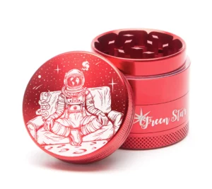 1.5" grinder, 40mm 4-piece grinder, Astronaut Chillin’ on the Moon grinder, CED weed grinder, compact cannabis grinder, kief catcher grinder, collectible herb grinder, aluminum grinder, cannabis accessory