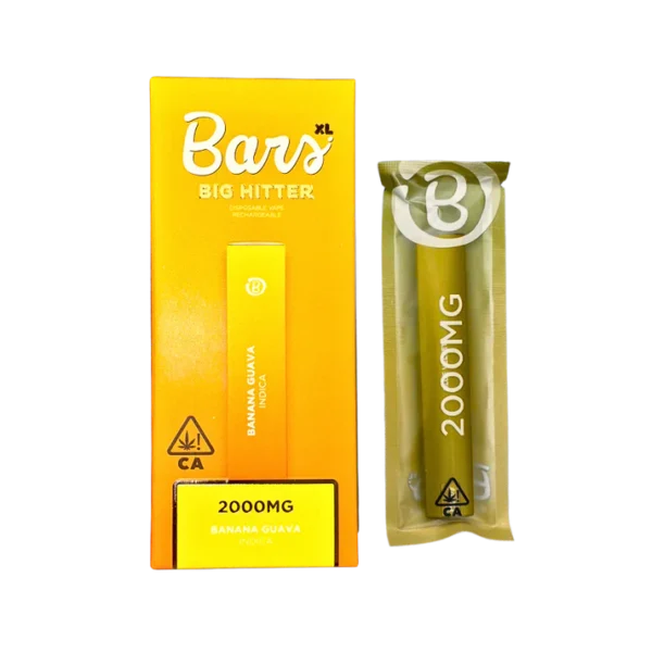 BARS XL disposable, Banana Guava disposable, 2g cannabis disposable vape, tropical vape flavor, premium disposable cannabis, high-capacity vape pen, Cannabis Exotic Dispensary vapes