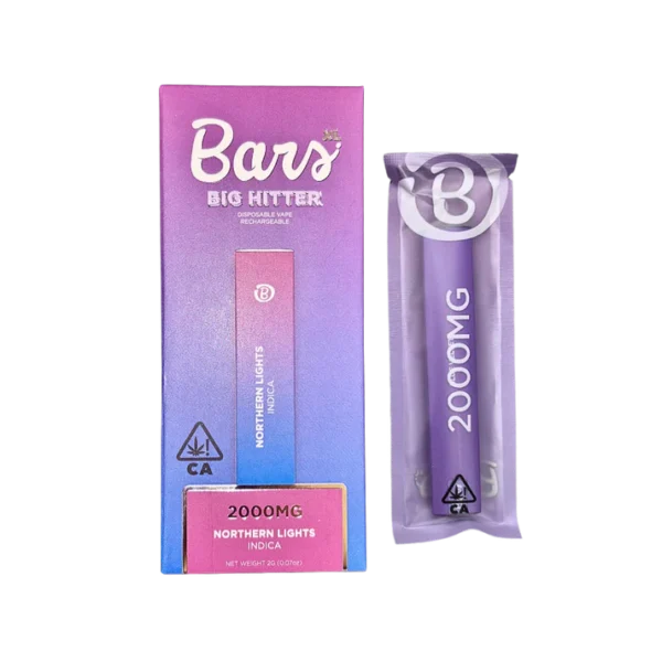 BARS XL Northern Lights disposable, Northern Lights 2g disposable, Northern Lights vape pen, indica disposable vape, relaxing cannabis disposable, classic indica vape, high potency disposable vape, draw activated vape pen, long lasting disposable vape, premium cannabis vape, Cannabis Exotic Dispensary disposable, CED vape products, discreet cannabis shipping