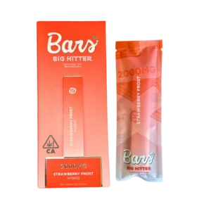 BARS XL Strawberry Frost disposable, Strawberry Frost 2G vape, fruity disposable vape, icy cannabis vape, draw-activated vape pen, long-lasting disposable vape, premium cannabis vape, Cannabis Exotic Dispensary vape, CED disposable products, discreet cannabis shipping