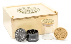 zodiac stash box, horoscope stash box, cannabis storage box, stash box set, astrology cannabis accessory, discreet cannabis storage, Cannabis Exotic Dispensary accessories, premium stash box