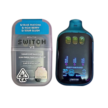 Boutiq SWiTCH V5 Disposable delivers dual-chamber cannabis vaping, smooth terpene-rich vapor, customizable sessions, and fast, discreet worldwide shipping.