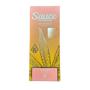 Sauce Essentials Gelonade disposable, Gelonade disposable vape, citrus cannabis vape, uplifting disposable vape, lemon flavored vape pen, sativa leaning disposable vape, draw activated disposable vape, premium cannabis vape, Cannabis Exotic Dispensary vape, CED disposable products, discreet cannabis shipping