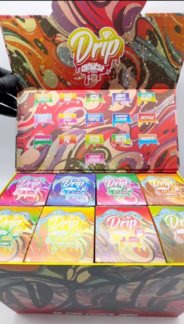 Drip Snowcap Smalls, snowcap infused flower, CED cannabis flower, Cannabis Exotic Dispensary snowcap, potent cannabis smalls, infused small buds, high potency flower