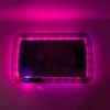 Purple pink marble LED rolling tray, LED rolling tray with lights, CED rolling tray, Cannabis Exotic Dispensary accessories, illuminated rolling tray, rolling tray with party mode, premium smoking tray, LED weed rolling tray