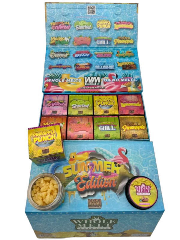 whole Melt full box Whole Melt Extracts live resin badder, live resin badder 1oz, Whole Melt Extracts concentrates, premium cannabis badder, bulk live resin concentrate, dab concentrates 1oz, terpene-rich badder, solvent-based cannabis extract, Whole Melt Extracts badder jar, Cannabis Exotic Dispensary concentrates, CED premium extracts, trusted cannabis dispensary, reliable cannabis shipping, top-tier live resin badder